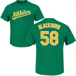 2019 Oakland As Athletics Paul Blackburn #58 Game Issued Green Jersey 150  PS P 1